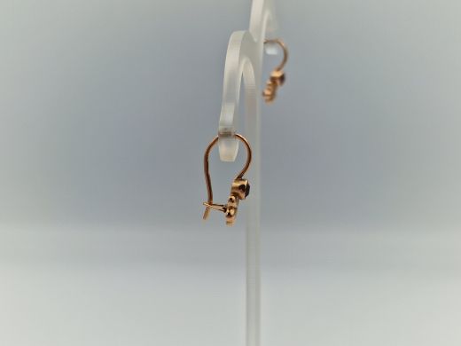 Золотые серьги с кораллом, 2.55 г