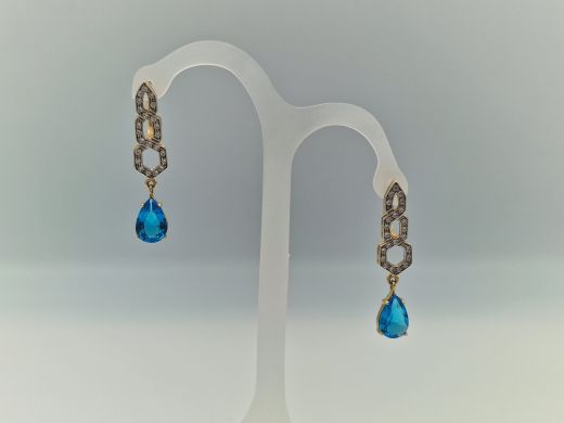 Zelta auskari ar cirkoniju, 7.08 g