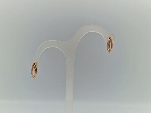 Zelta auskari ar cirkoniju, 1.97 g