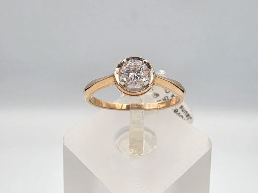 Zelta gredzens ar cirkoniju, 1.77 g