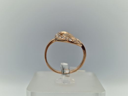 Zelta gredzens ar cirkoniju, 1.81 g, izm. 16