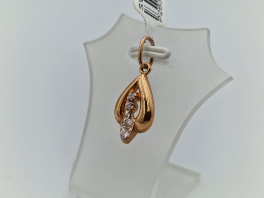 Zelta kulons ar cirkoniju, 1.45 g