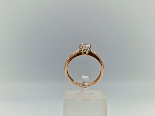 Zelta gredzens ar cirkoniju, 1.39 g, izm. 15.5