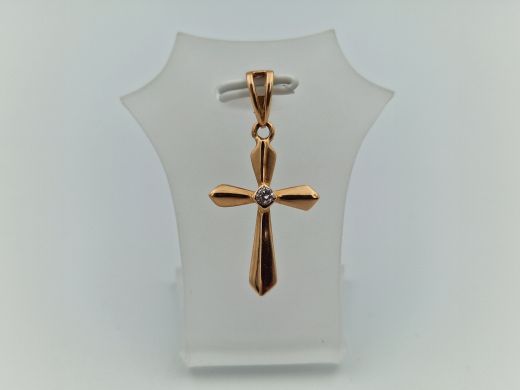 Золотой кулон с цирконом, 1.25 г