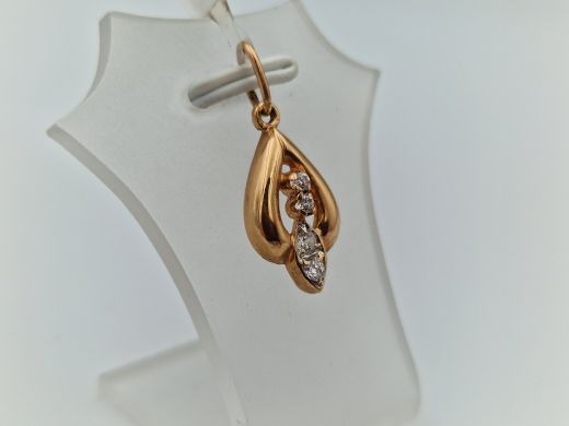 Zelta kulons ar cirkoniju, 1.45 g