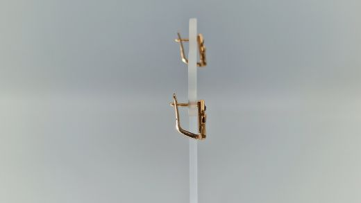 Zelta auskari ar cirkoniju, 2.87 g