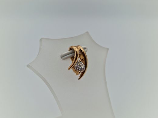 Zelta kulons ar cirkoniju, 1.24 g