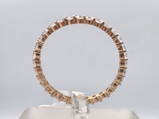 Gold ring with zircon, 1.64 g, size 19.5