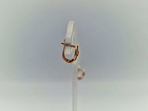 Золотые серьги с цирконом, 1.33 г
