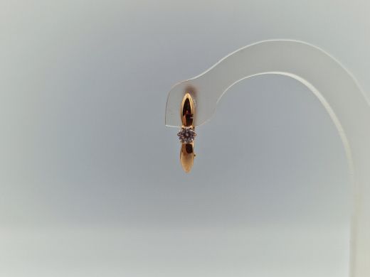 Zelta auskari ar cirkoniju, 2.24 g