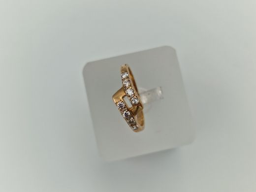 Zelta gredzens ar cirkoniju, 1.83 g, izm. 16