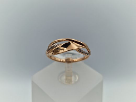 Zelta gredzens ar cirkoniju, 1.58 g, izm. 16.8