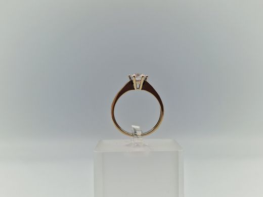 Zelta gredzens ar cirkoniju, 2.24 g, izm. 17.5