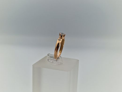 Zelta gredzens ar cirkoniju, 1.93 g, izm. 16