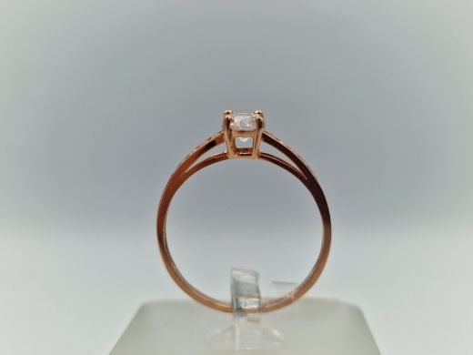 Zelta gredzens ar cirkoniju, 1.45 g, izm. 18.5