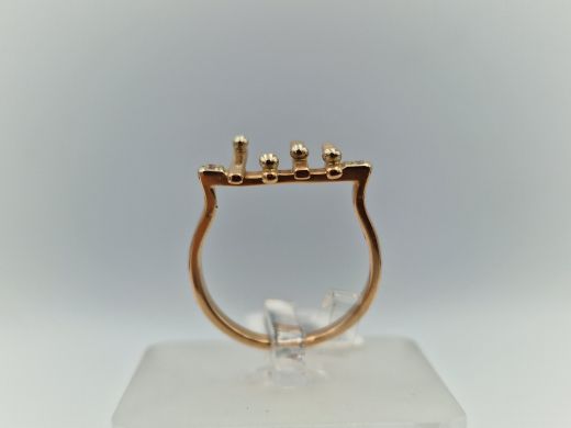 Zelta gredzens ar cirkoniju, 3.21 g, izm. 17