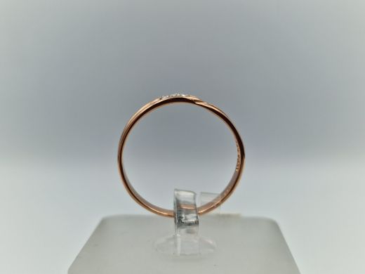 Zelta gredzens ar cirkoniju, 1.09 g, izm. 17.5