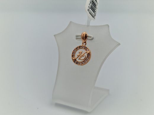 Zelta kulons ar cirkoniju, 0.81 g