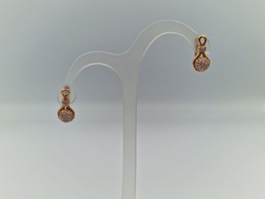 Zelta auskari ar cirkoniju, 4.05 g