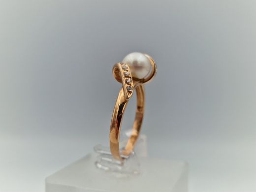 Zelta gredzens ar cirkoniju, 3.53 g, izm. 18.5