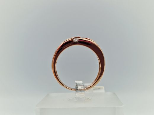 Zelta gredzens ar cirkoniju, 3.69 g, izm. 17