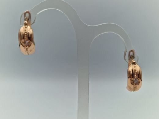 Zelta auskari ar cirkoniju, 2.56 g