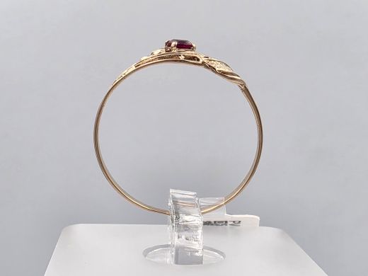 Gold ring with zircon, 1.07 g, size 19