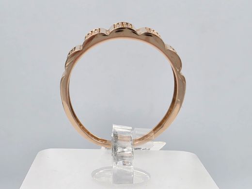 Gold ring with zircon, 1.84 g, size 17.5