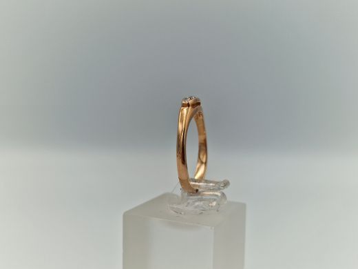 Zelta gredzens ar cirkoniju, 1.65 g, izm. 16.5