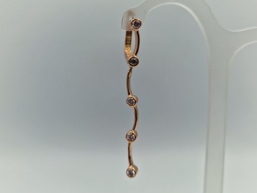 Zelta auskari ar cirkoniju, 4.18 g