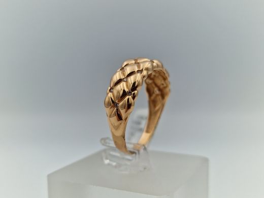 Zelta gredzens ar cirkoniju, 3.47 g, izm. 19.5