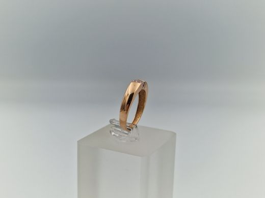 Zelta gredzens ar cirkoniju, 2.08 g, izm. 16