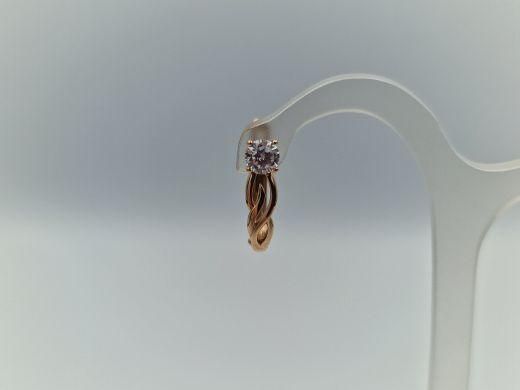 Zelta auskari ar cirkoniju, 2.04 g