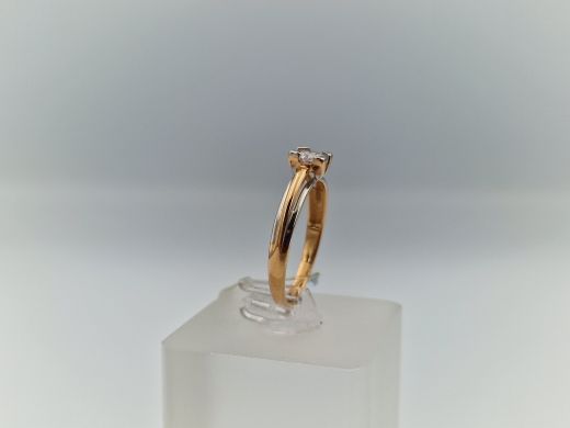 Zelta gredzens ar cirkoniju, 2.04 g, izm. 18