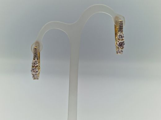 Zelta auskari ar cirkoniju, 3.98 g