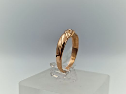 Zelta gredzens ar cirkoniju, 1.68 g, izm. 16