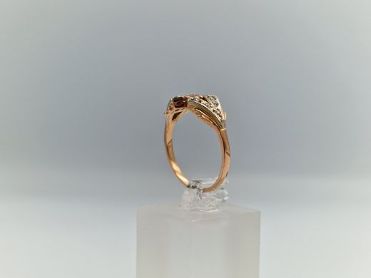 Zelta gredzens ar cirkoniju, 3.49 g, izm. 18.5