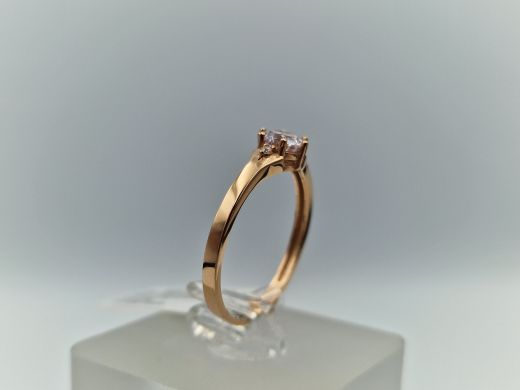 Zelta gredzens ar cirkoniju, 1.82 g, izm. 20.5