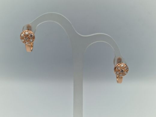 Zelta auskari ar cirkoniju, 1.87 g