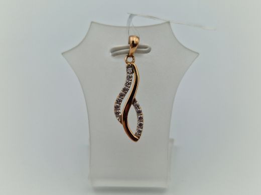 Zelta kulons ar cirkoniju, 1.32 g