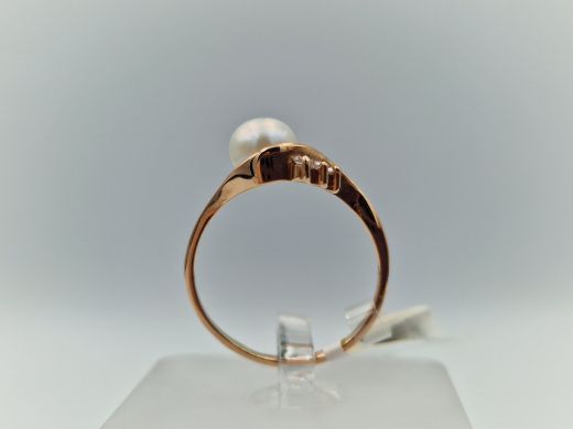 Zelta gredzens ar cirkoniju, 1.85 g, izm. 17.5