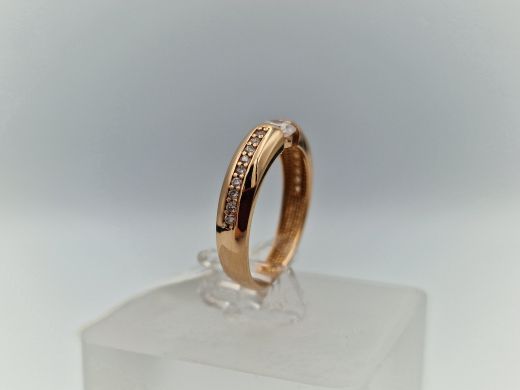 Zelta gredzens ar cirkoniju, 2.08 g, izm. 15.5