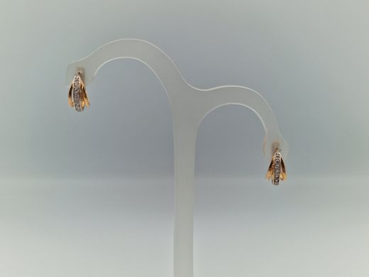 Zelta auskari ar cirkoniju, 2.13 g