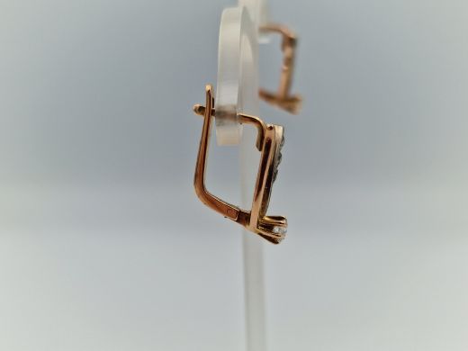 Золотые серьги с цирконом, 4.3 г