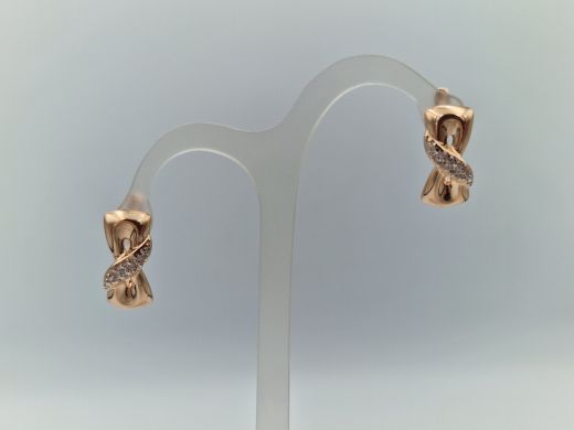 Zelta auskari ar cirkoniju, 2.44 g