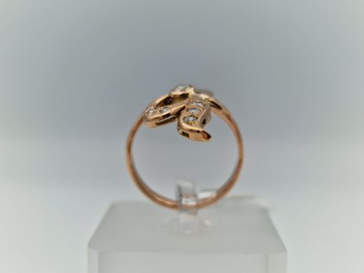 Zelta gredzens ar cirkoniju, 3.26 g, izm. 18