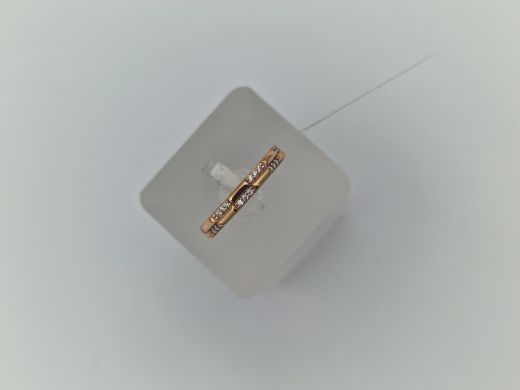 Zelta gredzens ar cirkoniju, 1.71 g, izm. 16.5