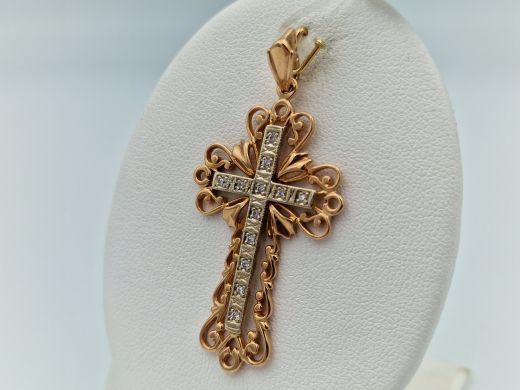 Золотой кулон с цирконом, 5.32 г