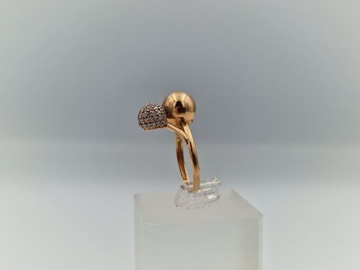 Zelta gredzens ar cirkoniju, 4.61 g