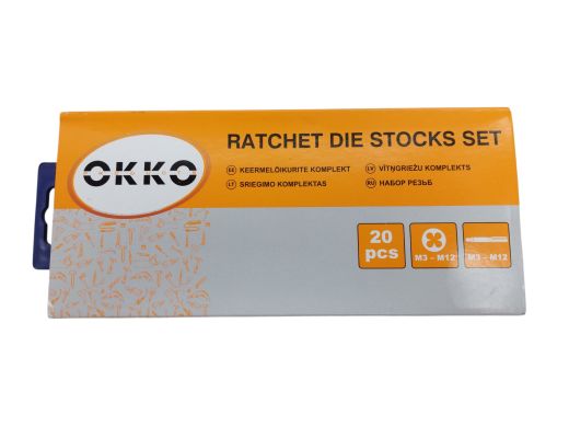 OKKO Ratchet Die Stock Set 20Pcs